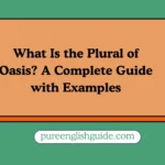 What Is the Plural of Oasis