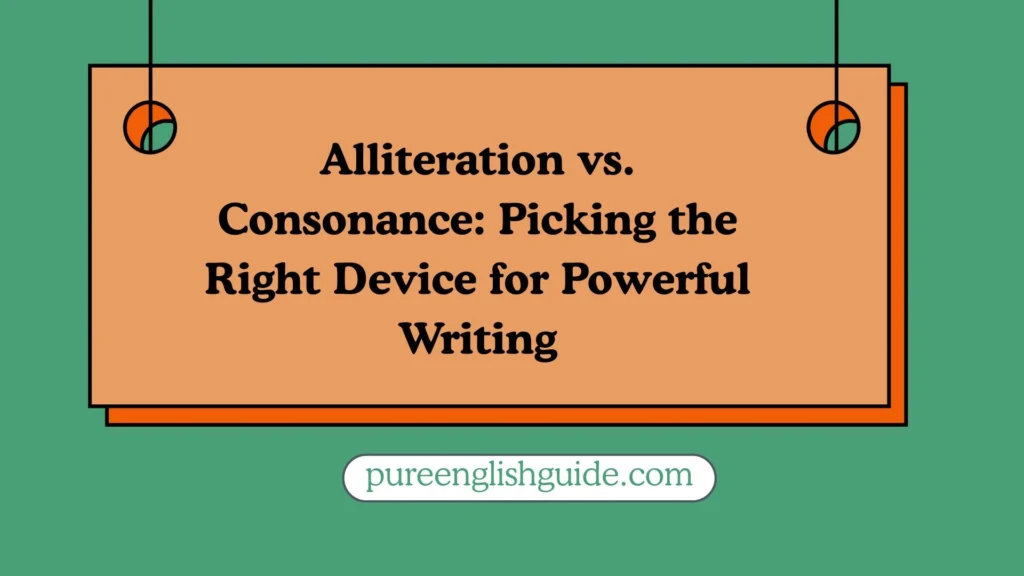 Alliteration vs. Consonance