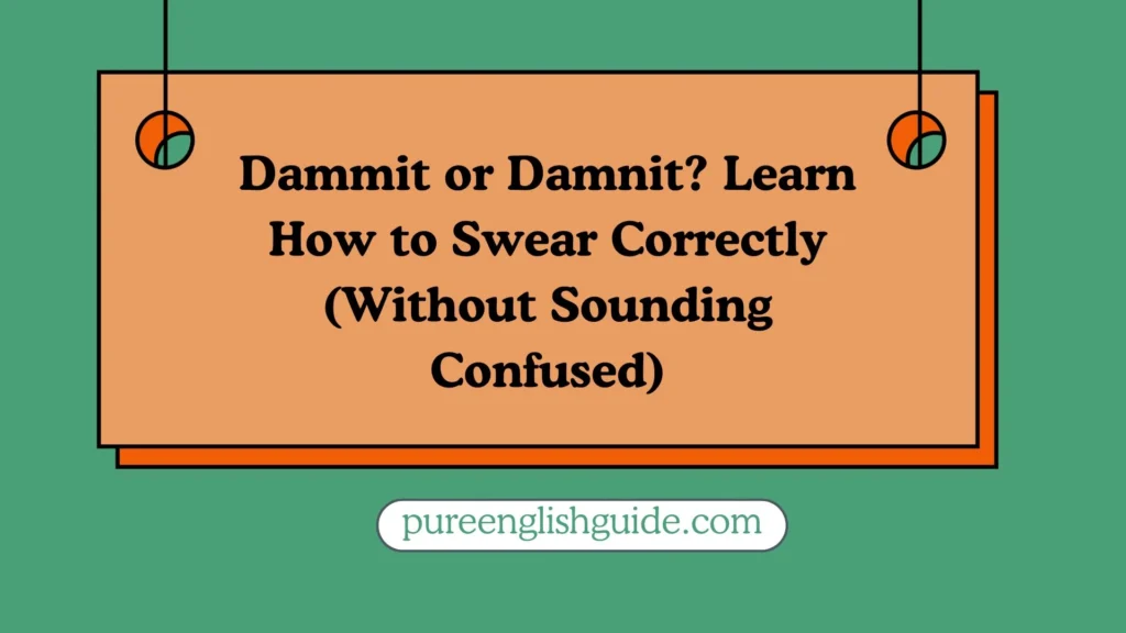 Dammit or Damnit