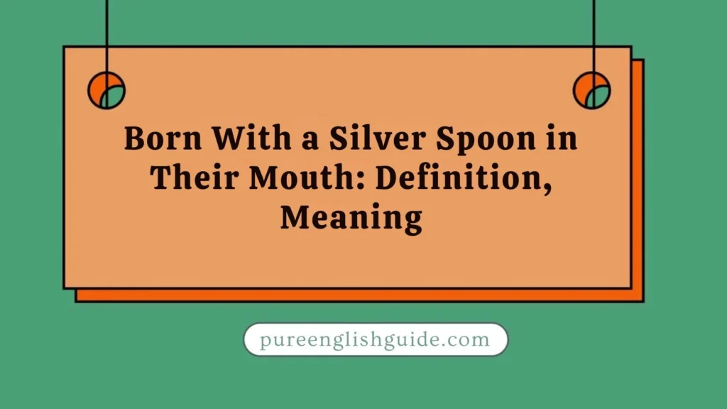 Born With a Silver Spoon in Their Mouth: Definition, Meaning